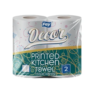 Decor Printed Kitchen Towel Roll Twin Pack